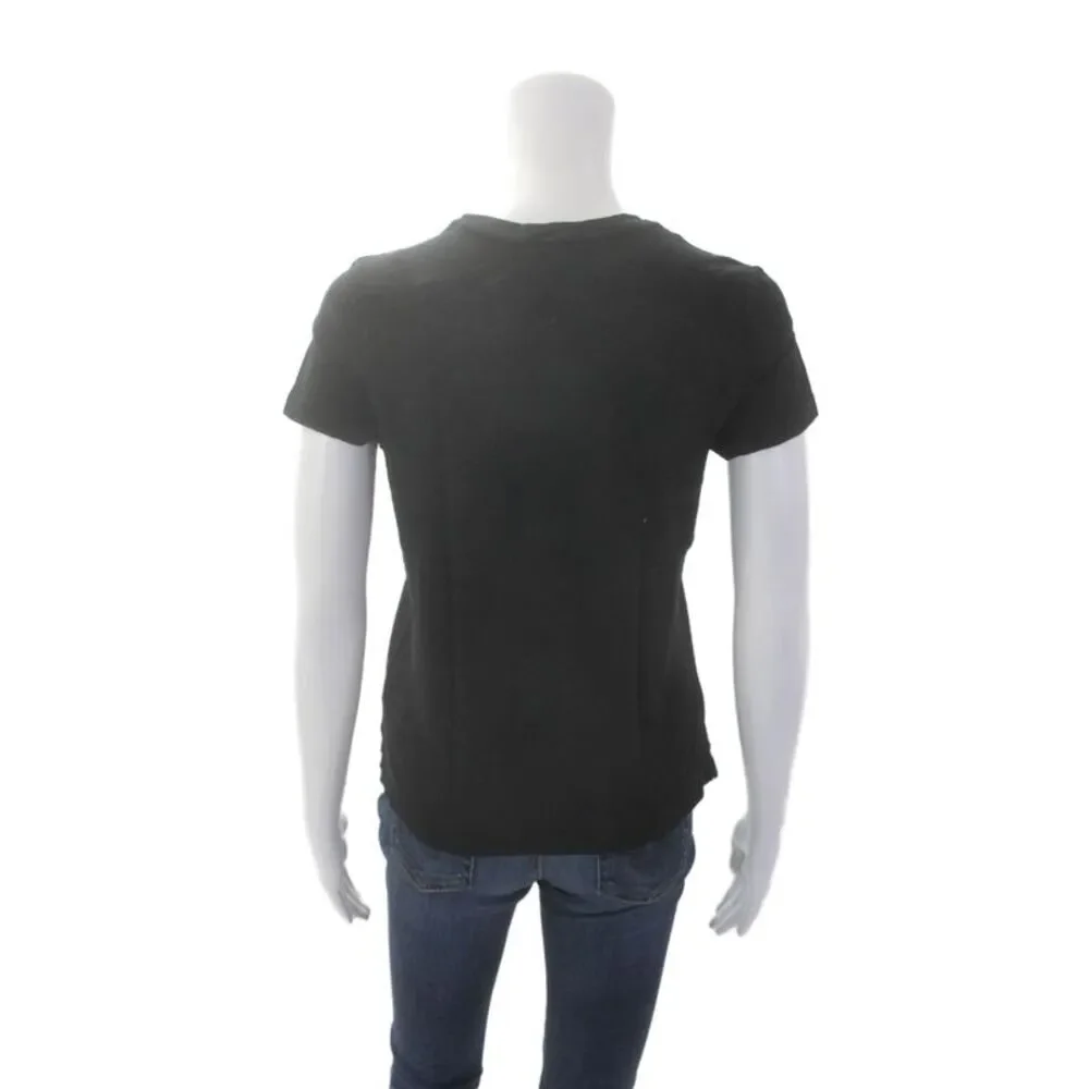 Goldie Womens Short Sleeve Solid Round Neck T Shirt Black Size XS - Picture 3 of 6